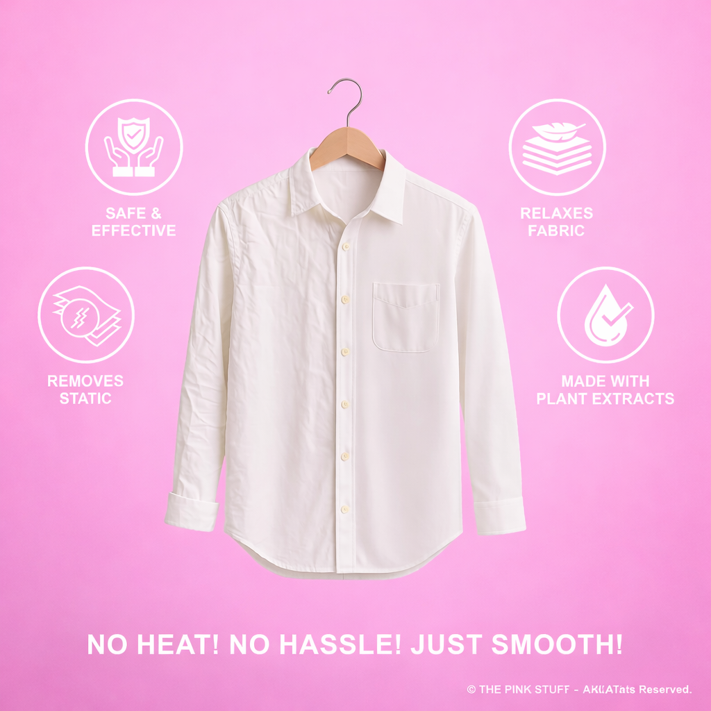 The Miracle Anti Wrinkle Spray, No Iron Needed, Fabric Refresher with Odour Eliminator 250mL